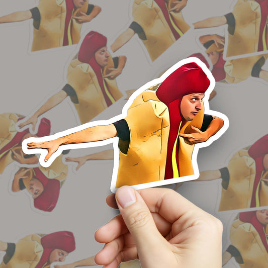 Hot dog guy sticker