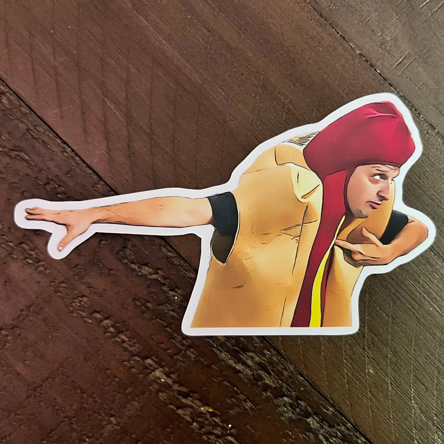 Hot Dog Guy Wide Sticker