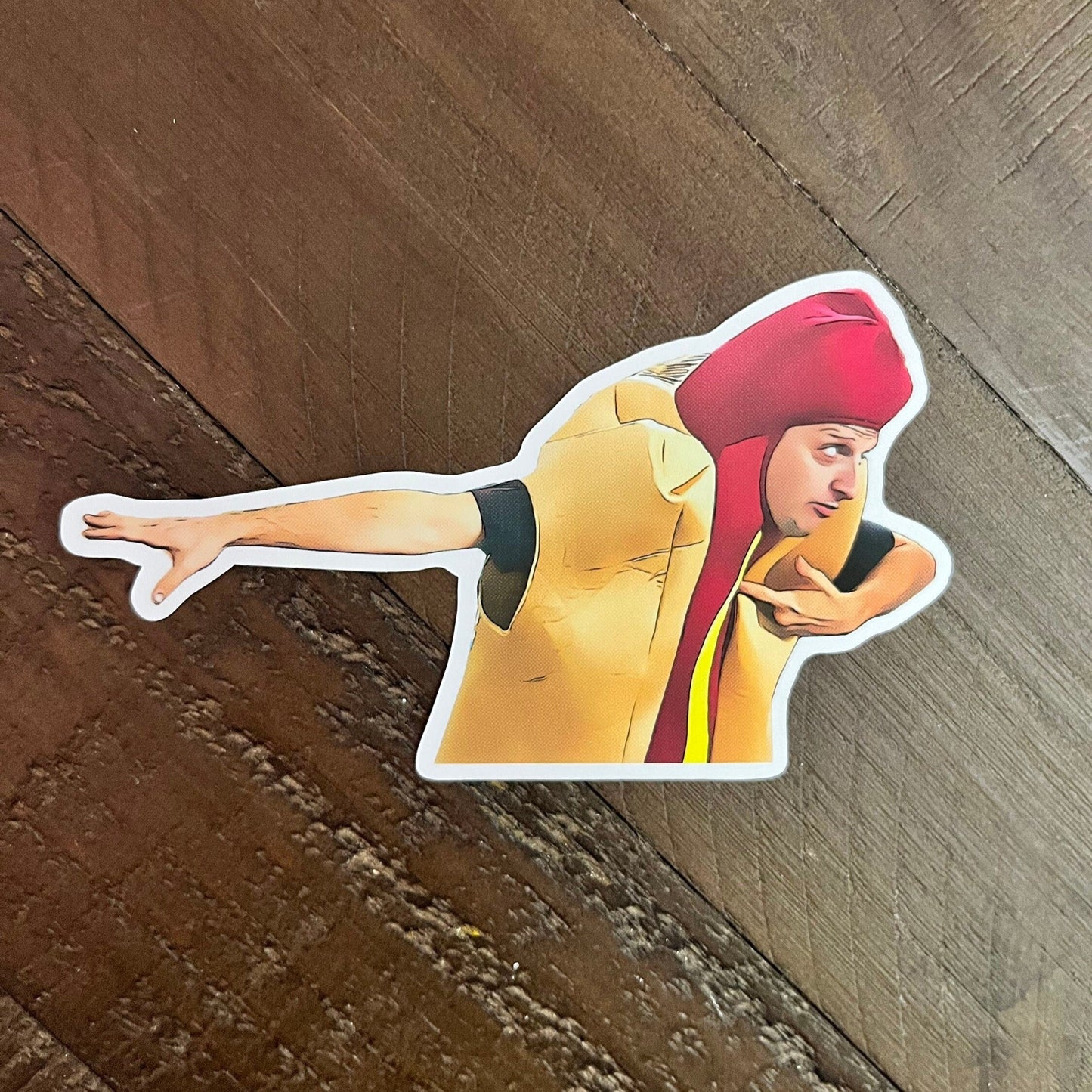 Hot Dog Guy Wide Sticker